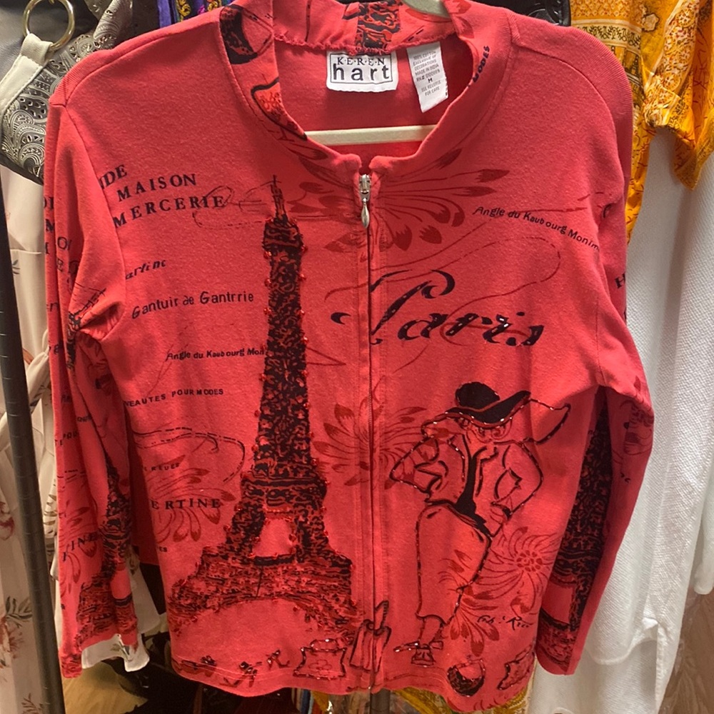 Keren Hart pink Paris jeweled jacket